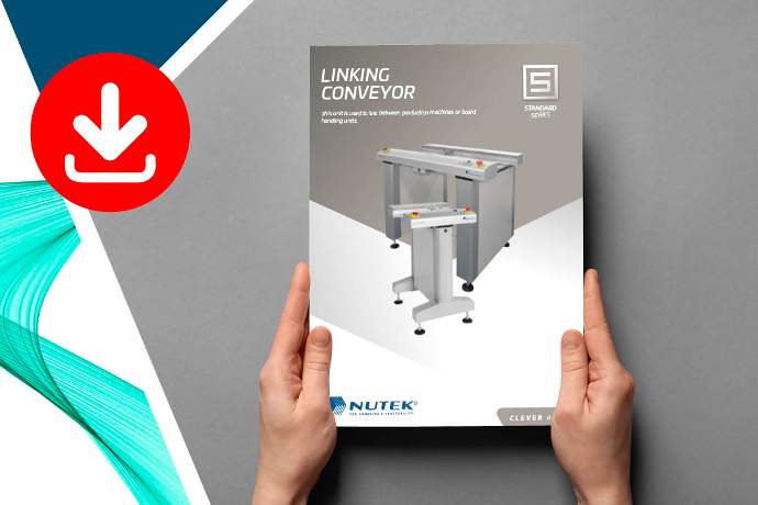 Download Nutek conveyor specifications on Nutek conveyor linking your PCB assembly line