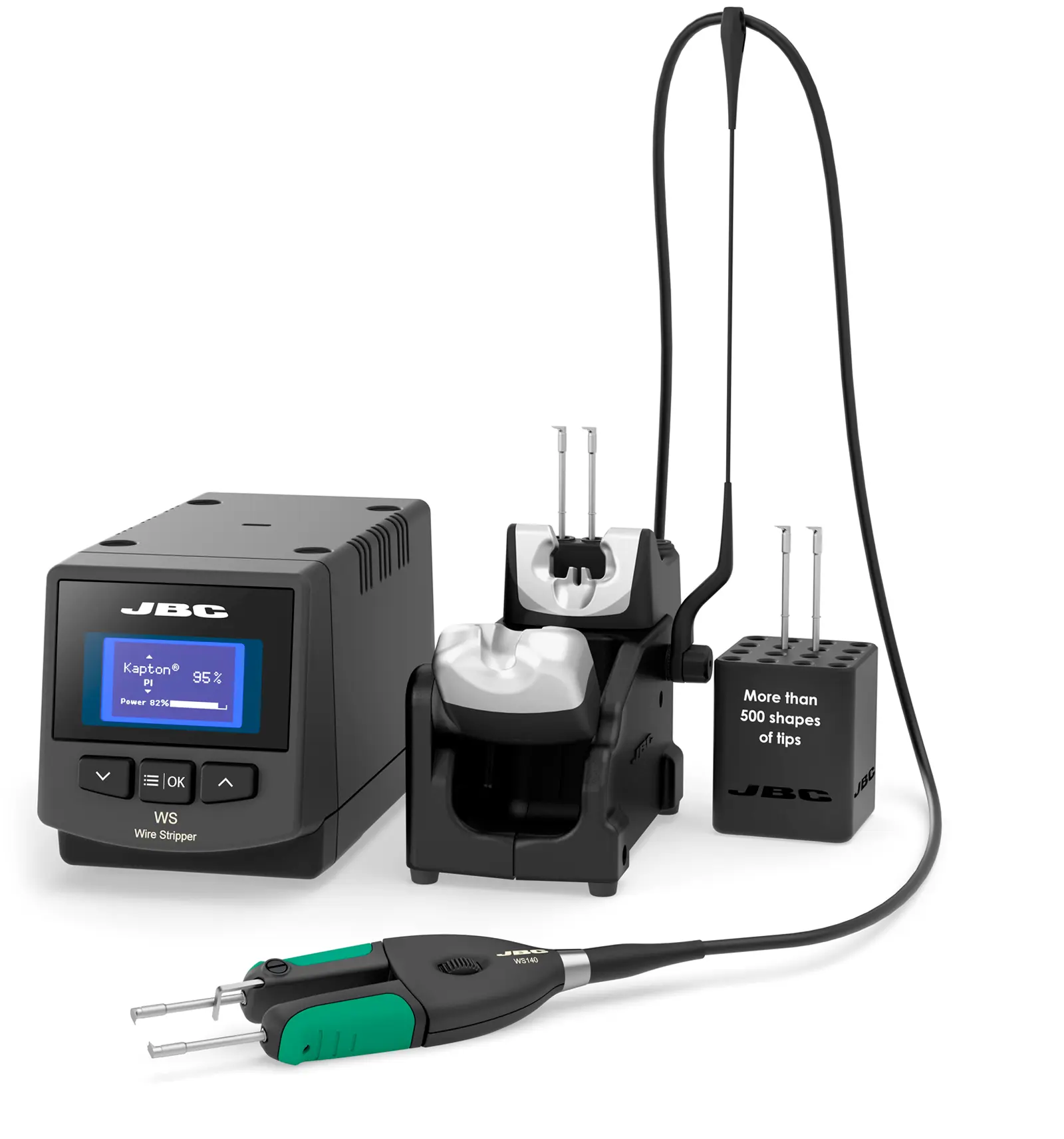 JBC WSS wire stripping station setup