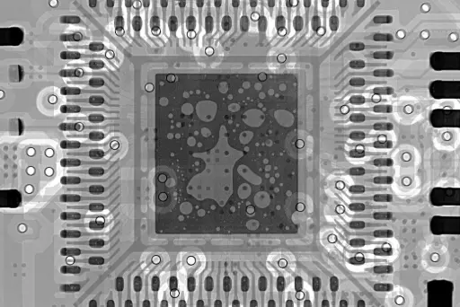 2D x-ray picture of QFN picture performed by Techvalley TVX-im9000F