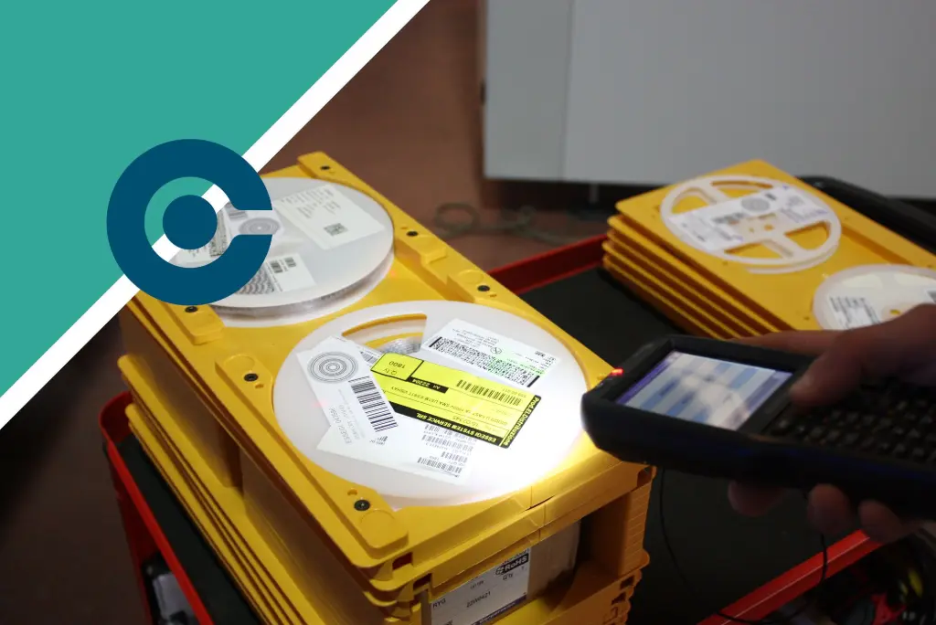 Reel check by PDA of components gathered by ISM 3600 + 3900 storage solution system