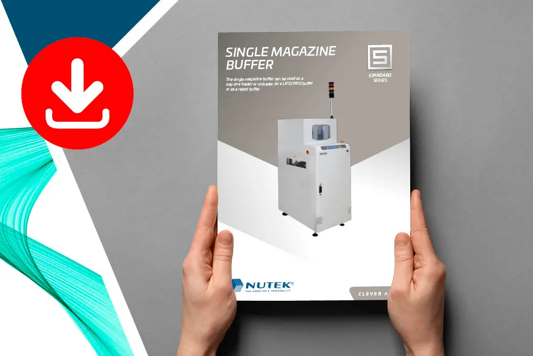 Nutek single magazine buffer conveyor for assembly line specifications to download