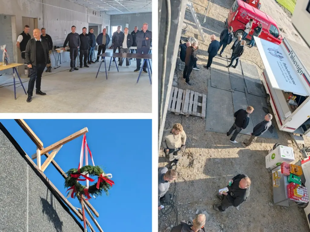 speeches, food, the wreath on the roof at the new headquartes of the CORE-emt building