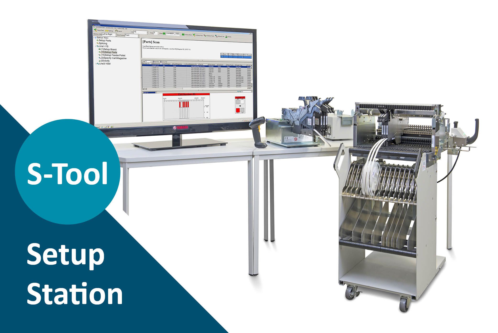 yamaha setup station works in combination with setup software and the feeder cart