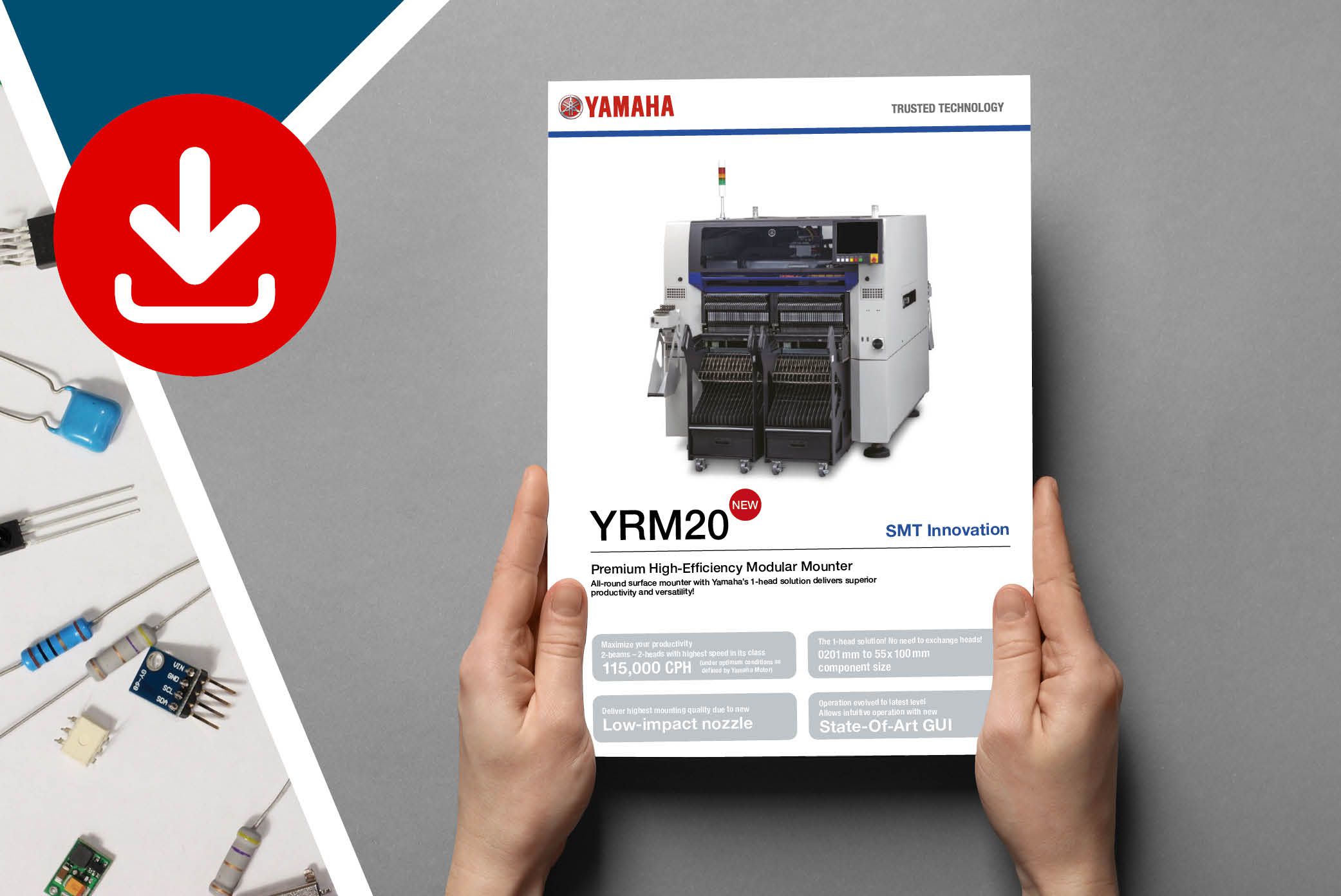 YAMAHA YRM20 flyer with specifications can be downloaded here