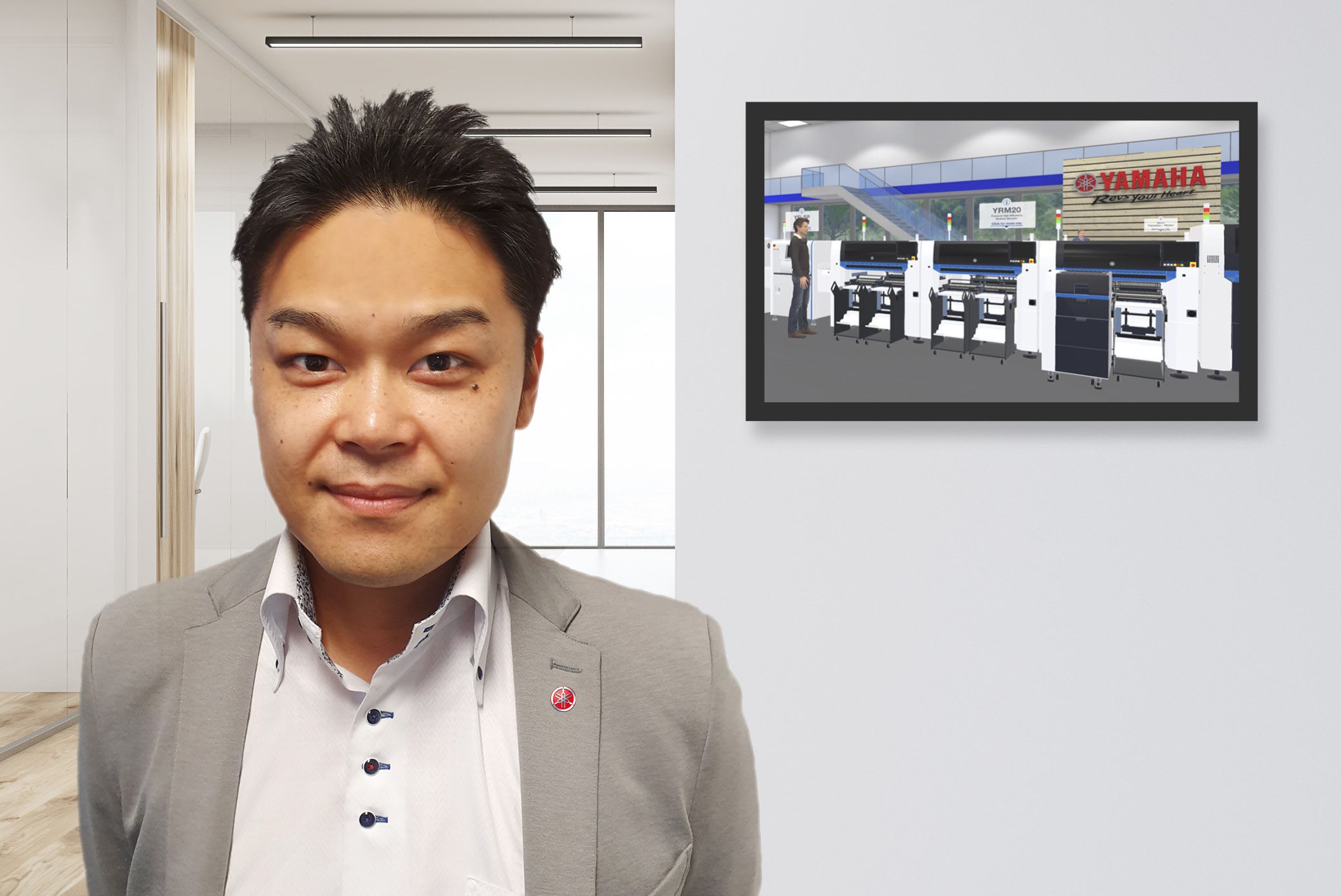 Yoshihara in YAMAHA SMT virtual showroom