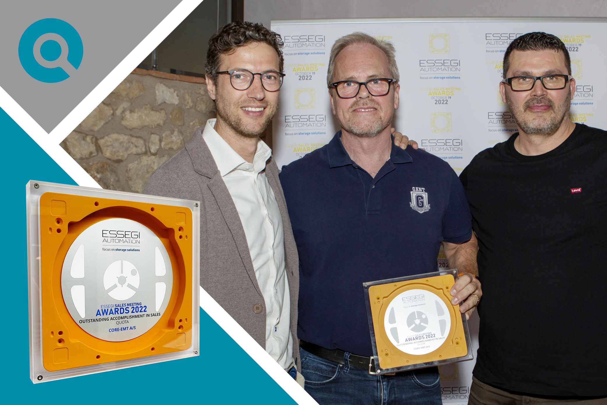 CORE-emt is awarded by Alberto Caleari for outstanding accomplishment in sales