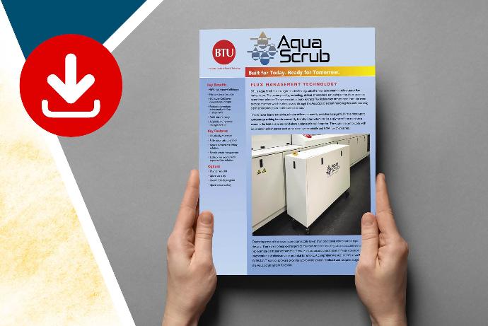 Aqua scrub is flux management with reflow oven