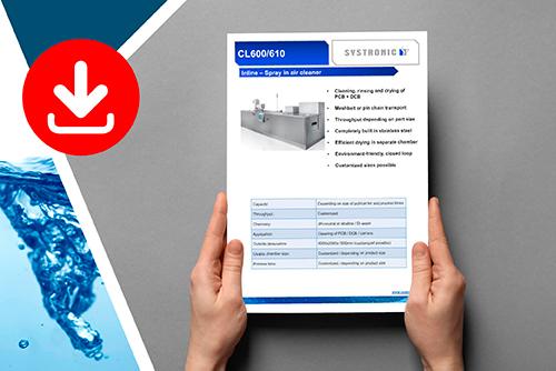 Clean PCB in an inline pcb cleaning machine with the Systronic CL610