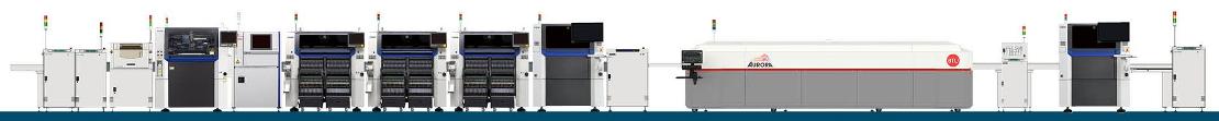 SMT assembly line complete line display