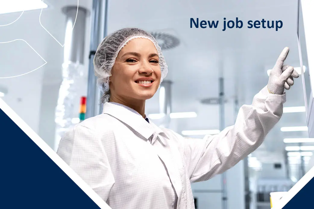 SMT operator by pick & Place machine setting up for a new job