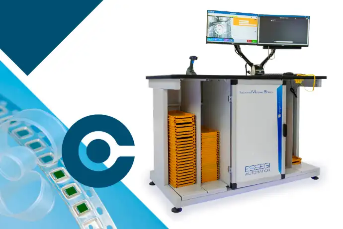 Case storage underneath the SMD incoming station for SMD entry