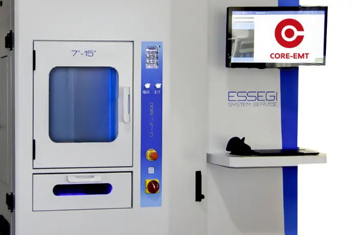 Essegi ISM 1800 ultraflex up close notice the SMD reel extraction door