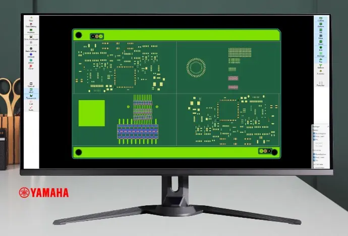 An example of YSUP-PG CAM converter generates highly detailed simulated board images on PC screen