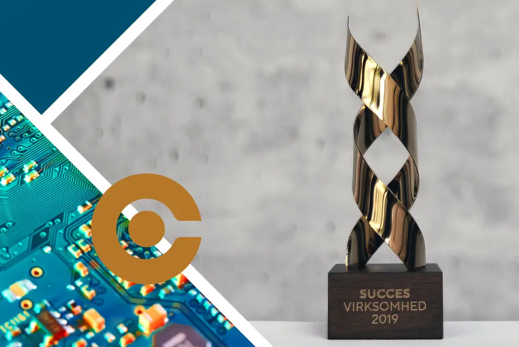 The success business award - called succes virksomhed 2019