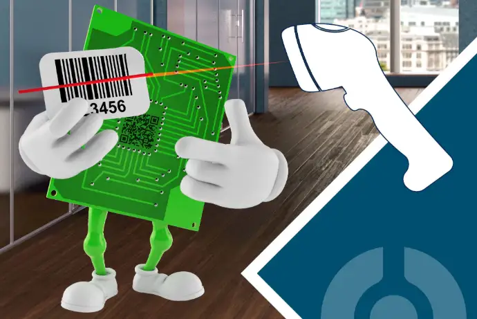 PCB laser engraving onto boards e.g. barcode and QR code