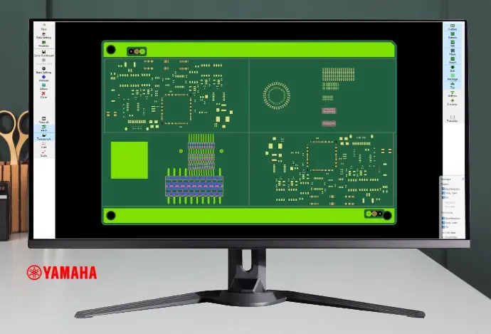 An example of YSUP-PG CAM converter generates highly detailed simulated board images on PC screen